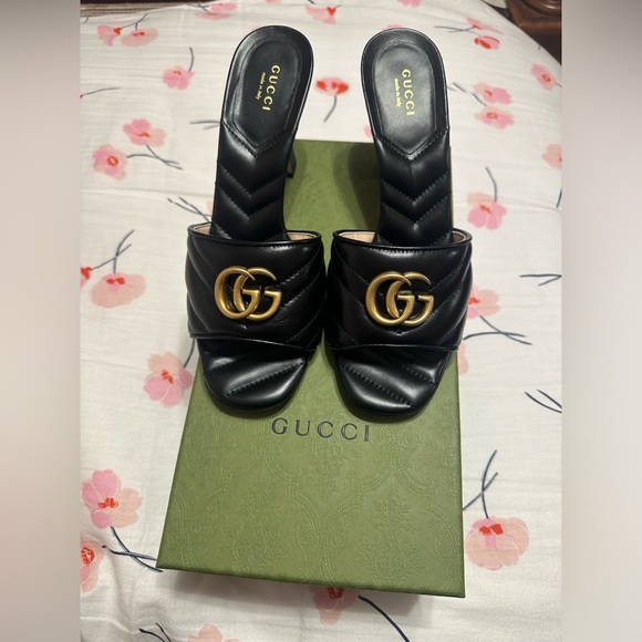 NWT Authentic Gucci double G marmont heels - Picture 1 of 9